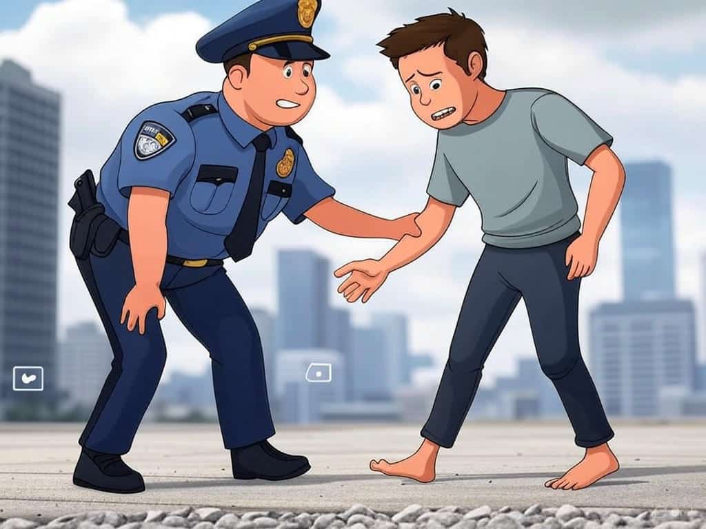 découvrez l'incroyable histoire d'un homme qui, après avoir été kidnappé et maltraité, parvient à s'échapper pieds nus. sa détermination et son courage le poussent à chercher de l'aide, où il interpelle un policier pour témoigner de son calvaire et retrouver sa liberté.