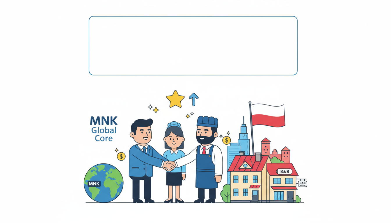 mnk global core étend son empreinte en pologne grâce à l'acquisition stratégique de deux hôtels b&b, renforçant ainsi sa position sur le marché hôtelier européen.