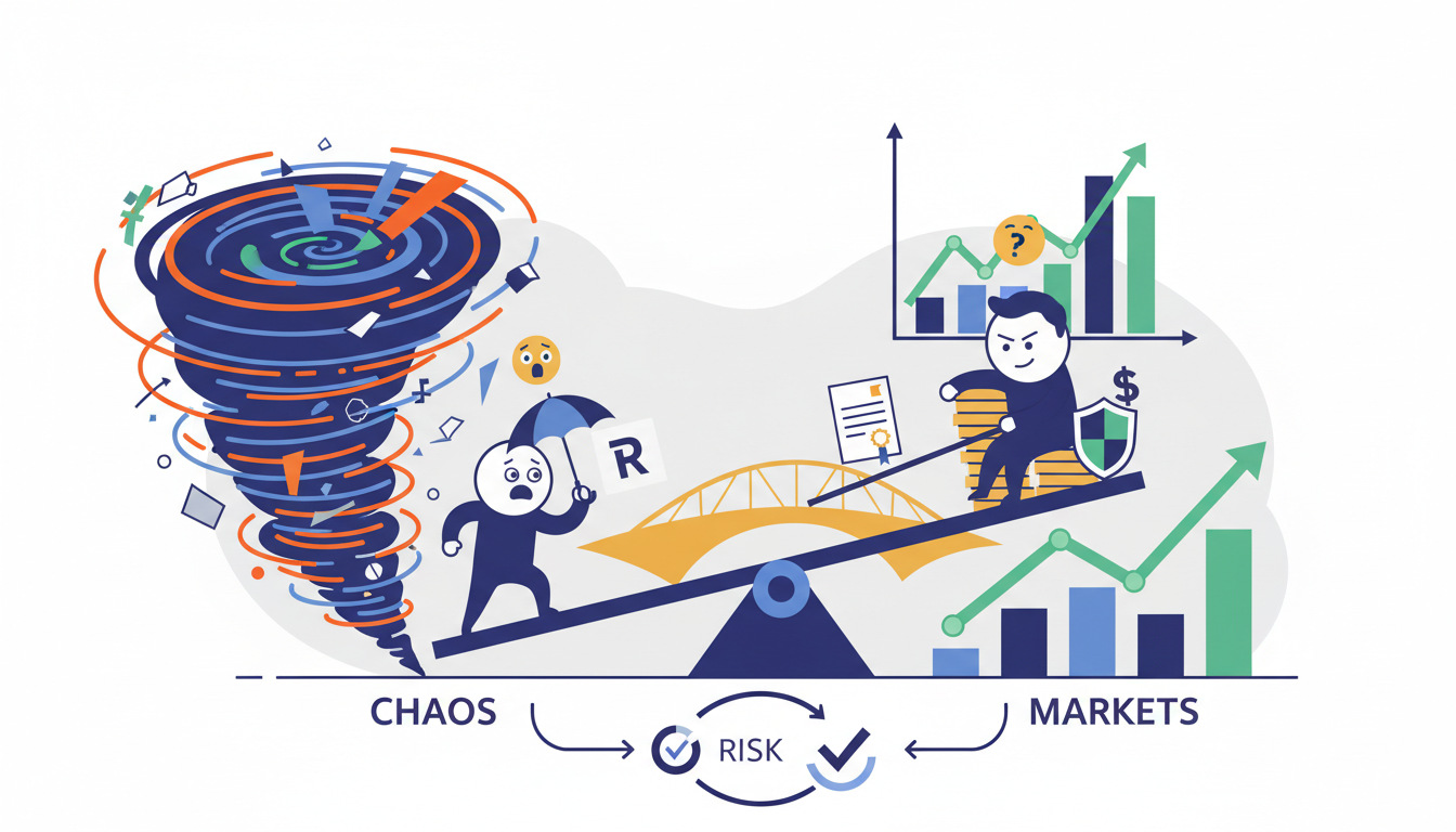 découvrez comment le chaos influence les marchés financiers et explorez l'incroyable pari audacieux des réassureurs face à l'incertitude économique.