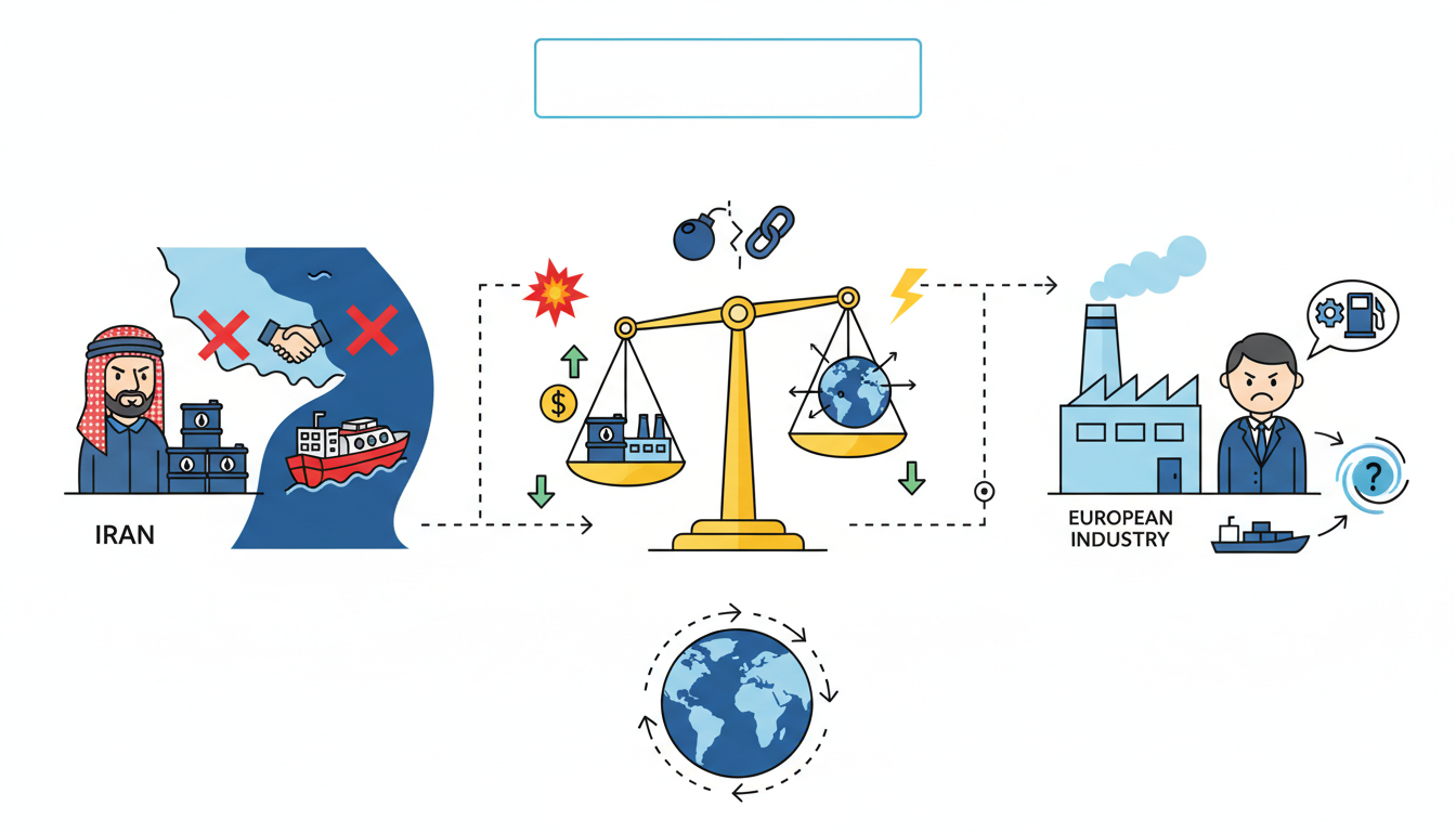 analyse approfondie des tensions entre ormuz, l'iran et l'industrie européenne, mettant en lumière les enjeux géopolitiques et économiques aux conséquences mondiales.