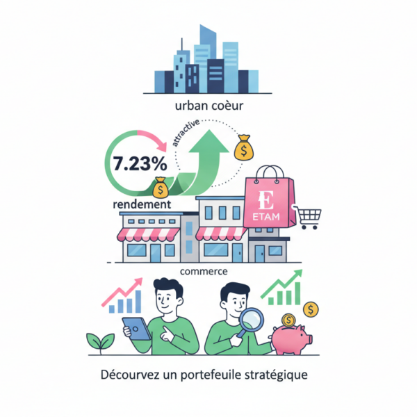 découvrez la scpi urban cœur commerce, un portefeuille stratégique incluant les enseignes etam, offrant un rendement attractif de 7,23 % pour optimiser votre investissement immobilier.