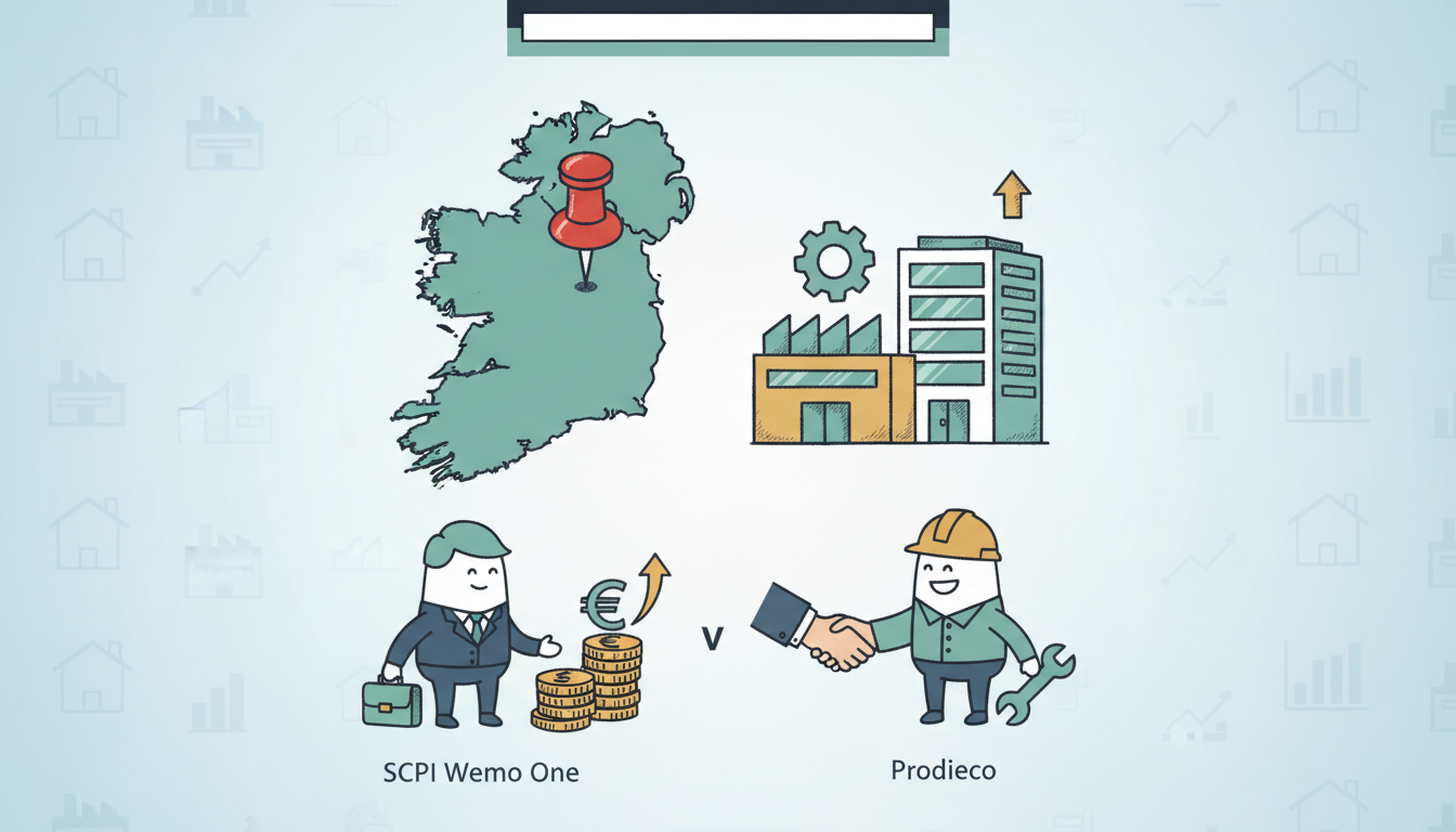 la scpi wemo one marque son expansion en irlande en acquérant un site industriel occupé par prodieco, renforçant ainsi son portefeuille immobilier européen.