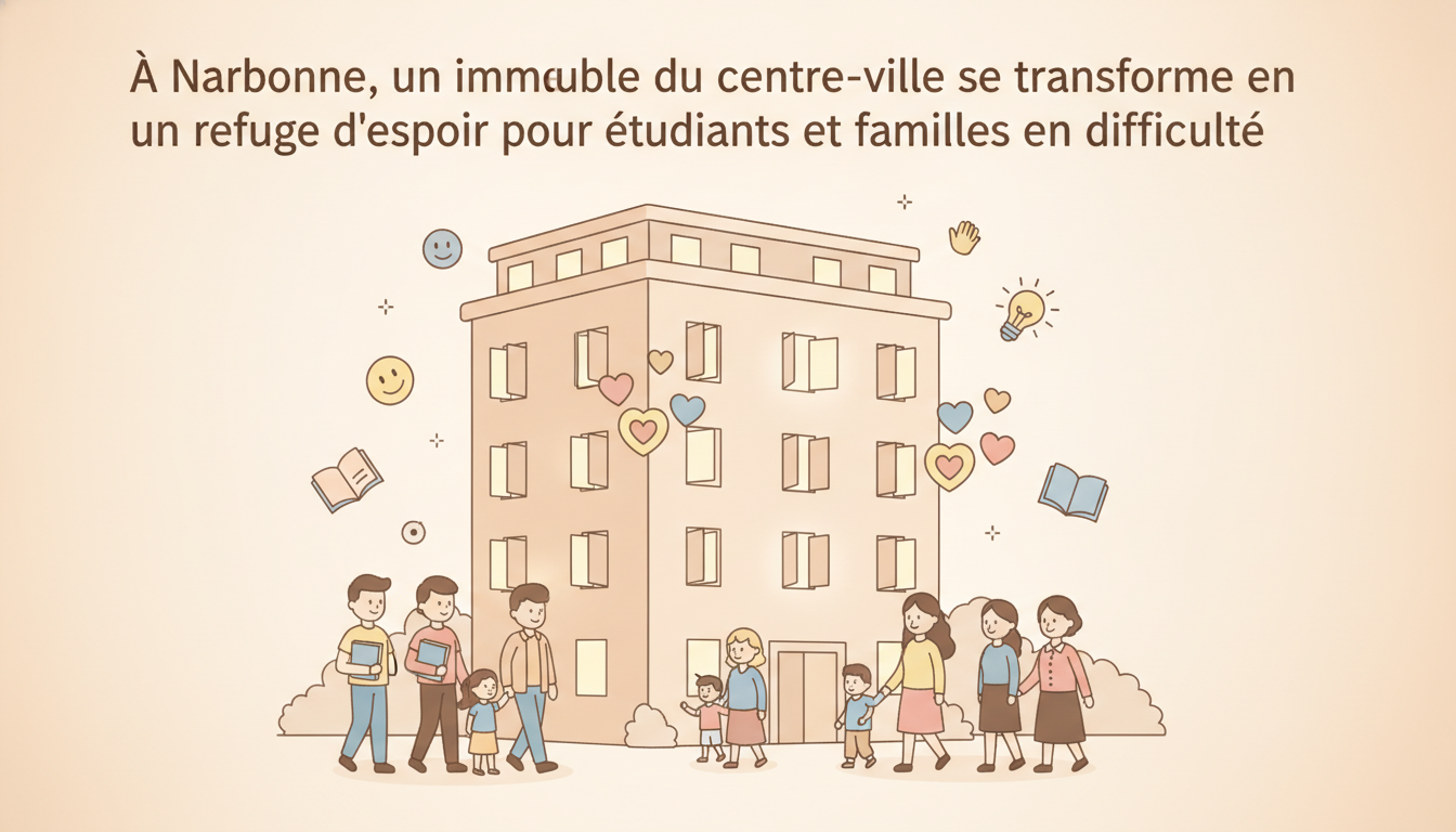 à narbonne, un immeuble du centre ville se métamorphose en un refuge d'espoir, offrant un logement sécurisé et solidaire aux étudiants et aux familles en difficulté