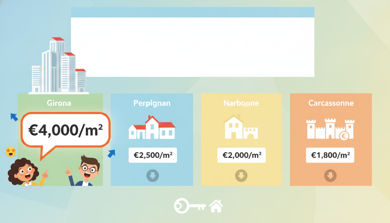 Découvrez comment gérone en catalogne dépasse perpignan, narbonne et carcassonne avec des prix immobiliers atteignant 4 000 € le mètre carré, reflétant une dynamique attractive du marché local 
