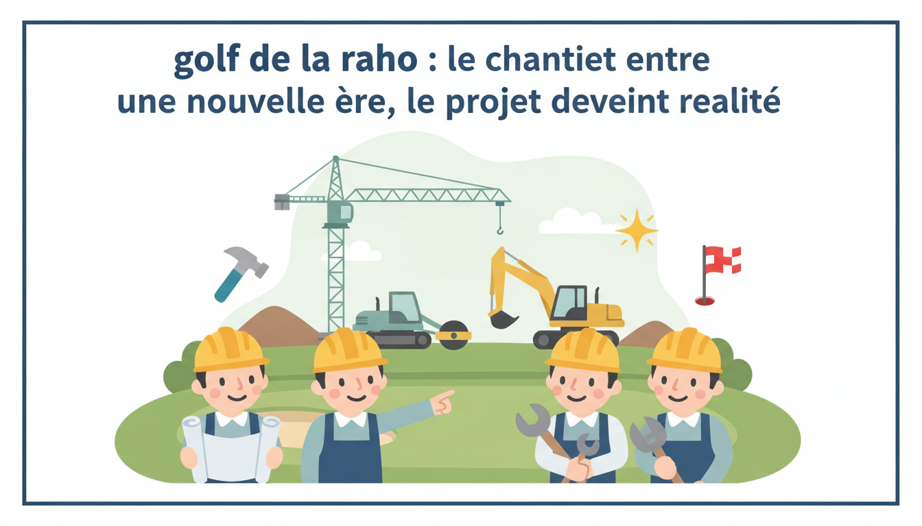 Découvrez les avancées du golf de la raho : un nouveau chapitre commence avec le chantier qui prend forme et le projet qui devient réalité