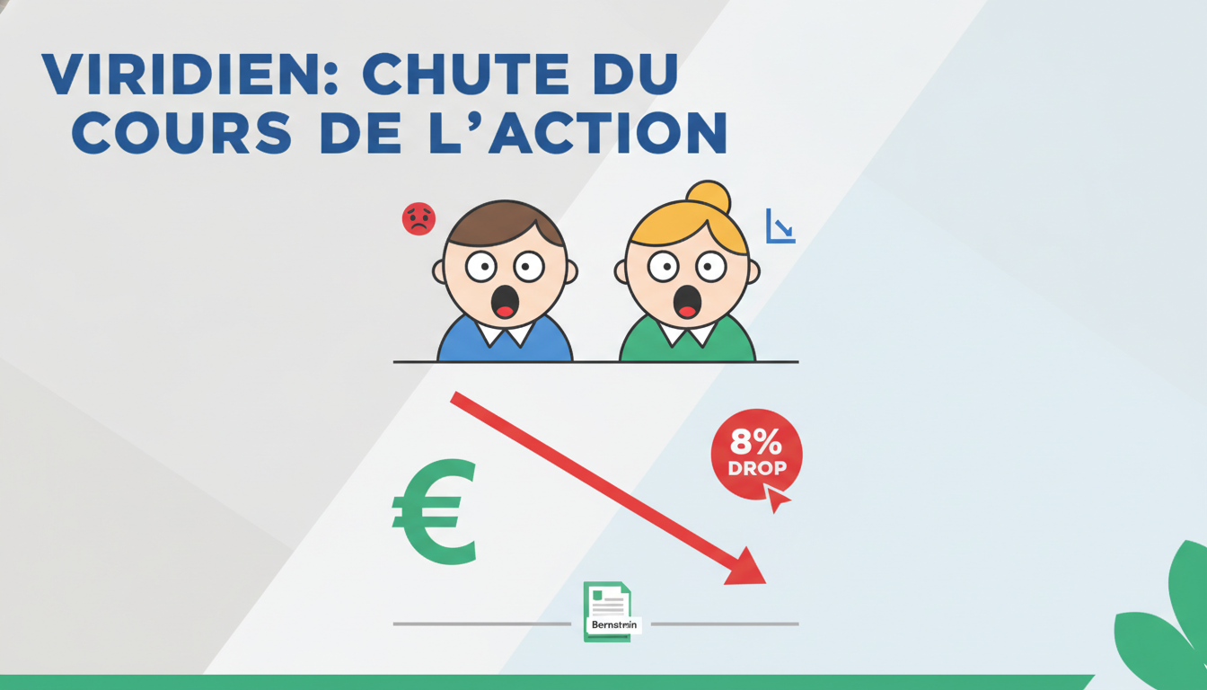 Viridien chute d'environ 8 % suite à la révision à la baisse de l'objectif de cours par bernstein, désormais fixé à 130 euros, impactant les perspectives des investisseurs