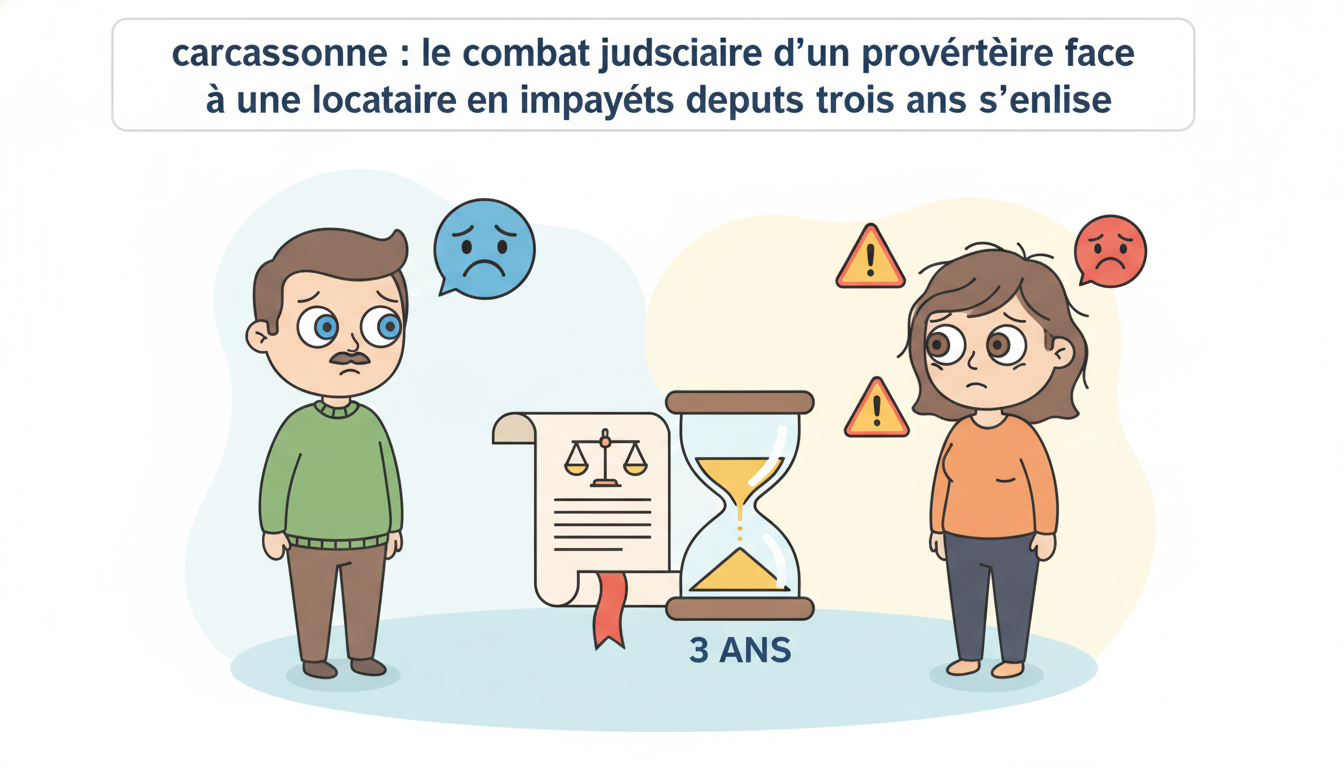 Découvrez le combat judiciaire compliqué d'un propriétaire à carcassonne contre une locataire en impayés depuis trois ans, une affaire qui s'enlise malgré les démarches engagées 