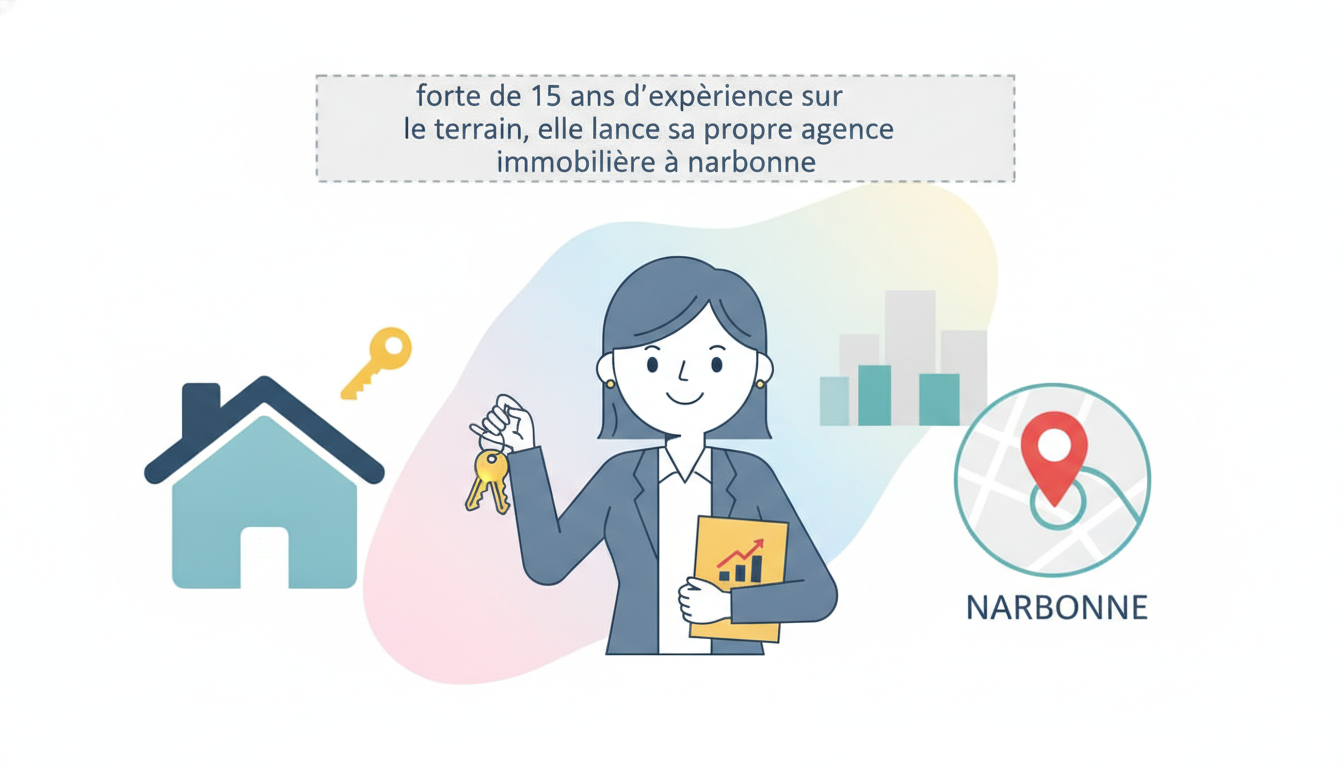 Avec 15 ans d'expérience sur le terrain, elle lance sa propre agence immobilière à narbonne pour vous accompagner dans tous vos projets immobiliers