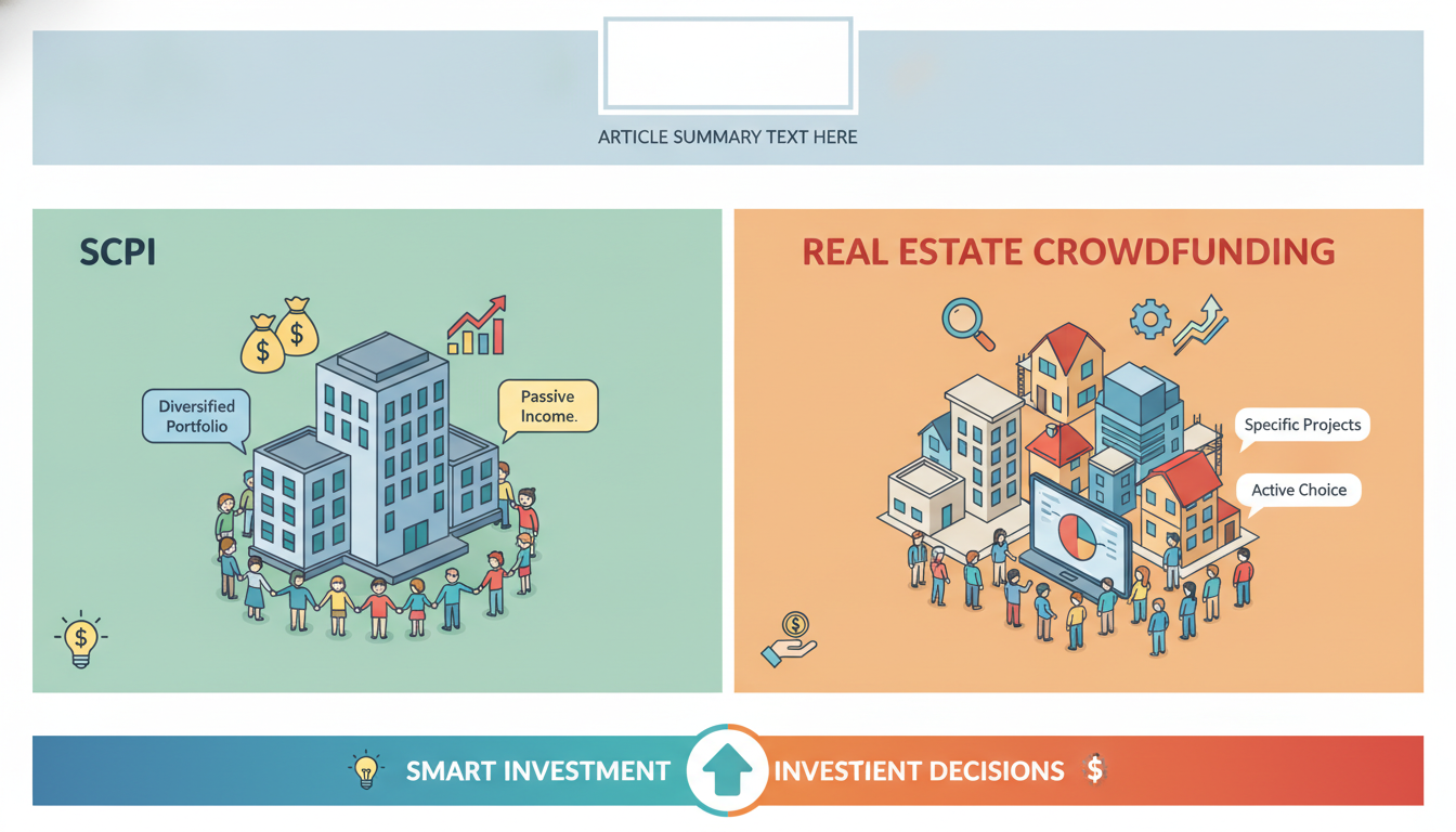 Découvrez les différences clés entre scpi et crowdfunding immobilier pour faire un investissement malin et adapté à vos objectifs financiers 